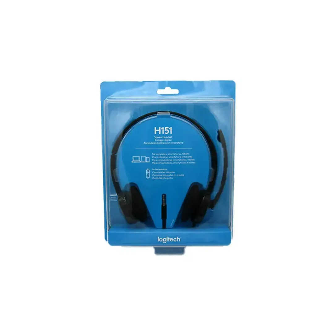 Logitech H151 stereo headset with microphone