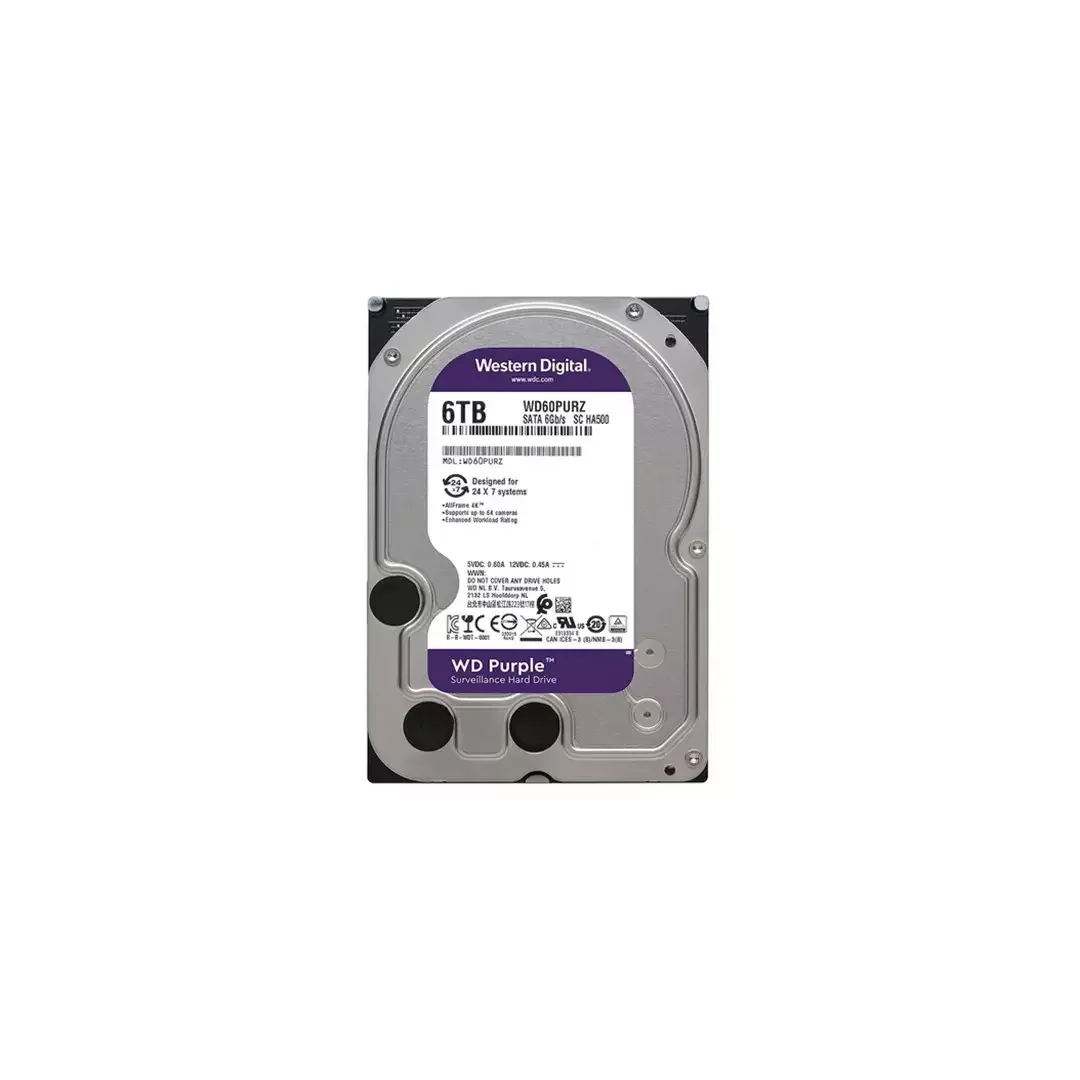 WD Purple 6 TB surveillance hard drive, 3.5-inch