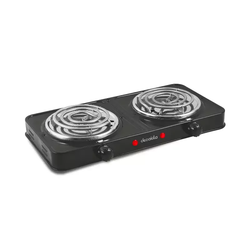 Jiko la umeme Decakila sahani mbili, W 2,000 (KECC002B)