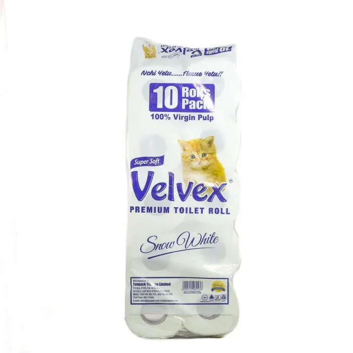 Karatasi ya chooni ya Velvex, roli 10