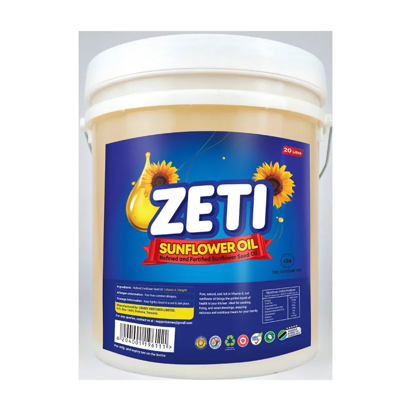 Mafuta ya alizeti ya Zeti ndoo ya lita 20
