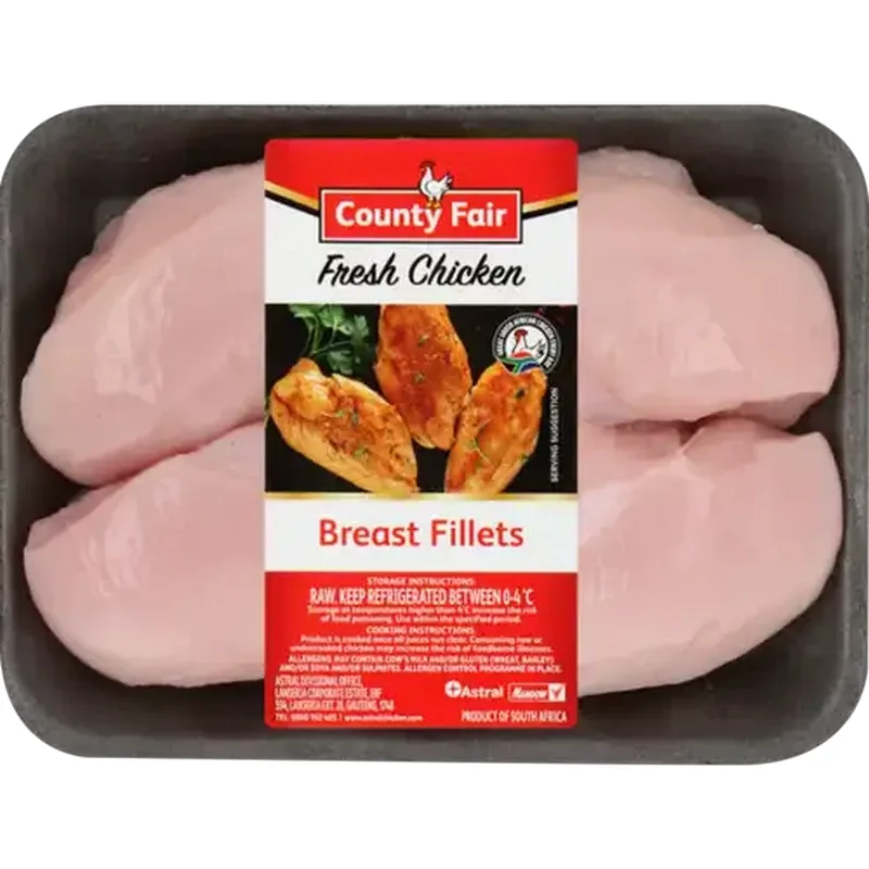 County Fair fresh chicken breast fillets, per kg