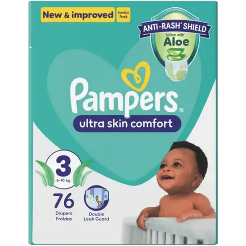 Pampers nappies, size 3 (6 to 10 kg), 76 pack