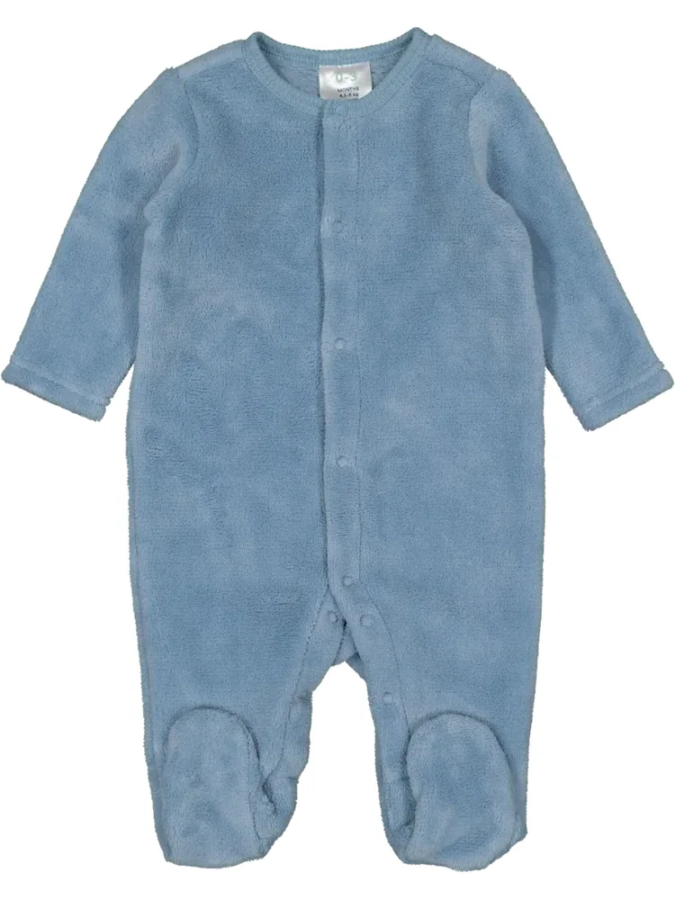 PEP blue fleece babygrow