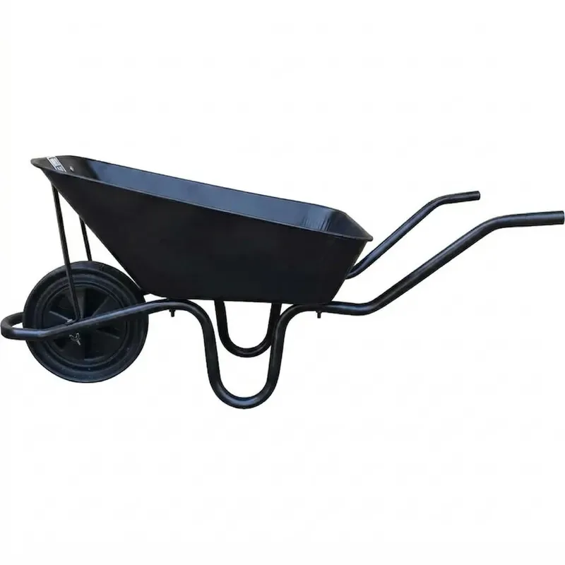 Steel tray wheelbarrow WB3800, black