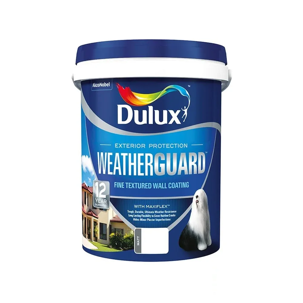Dulux Weatherguard textured exterior wall coating, brilliant white, 20 L (5147080)