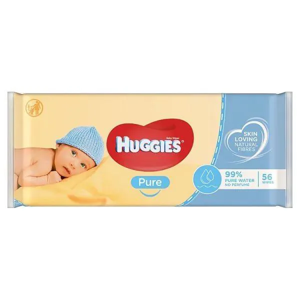 Huggies Pure baby wipes, 56
