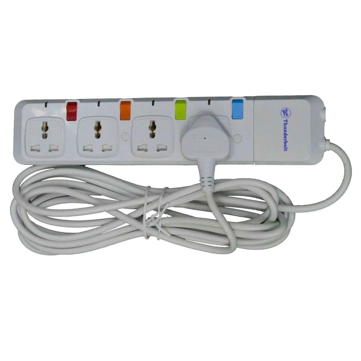 Thunderbolt 4-way extension socket with surge protection, 5 m (ES-4W-UT-5M)