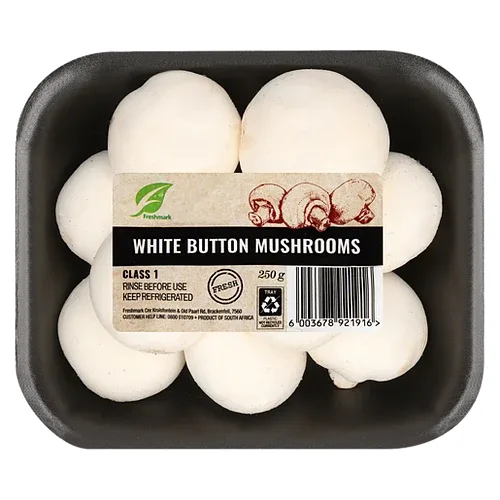 White button mushrooms 250 g punnet