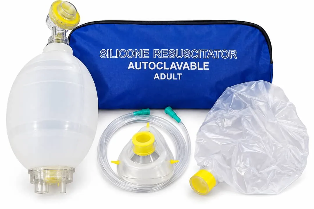 Adult manual resuscitator (Ambu bag), silicone