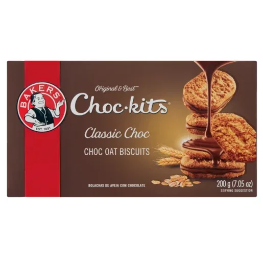 Bakers Choc-kits classic choc oat biscuits, 200 g