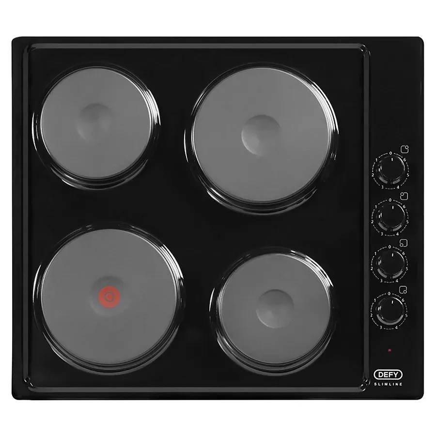 Defy 60 cm slimline solid hob DHD398, black