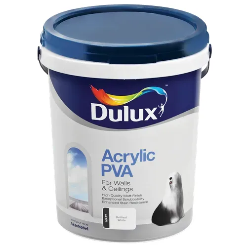 Dulux Acrylic PVA brilliant white, 20 litres