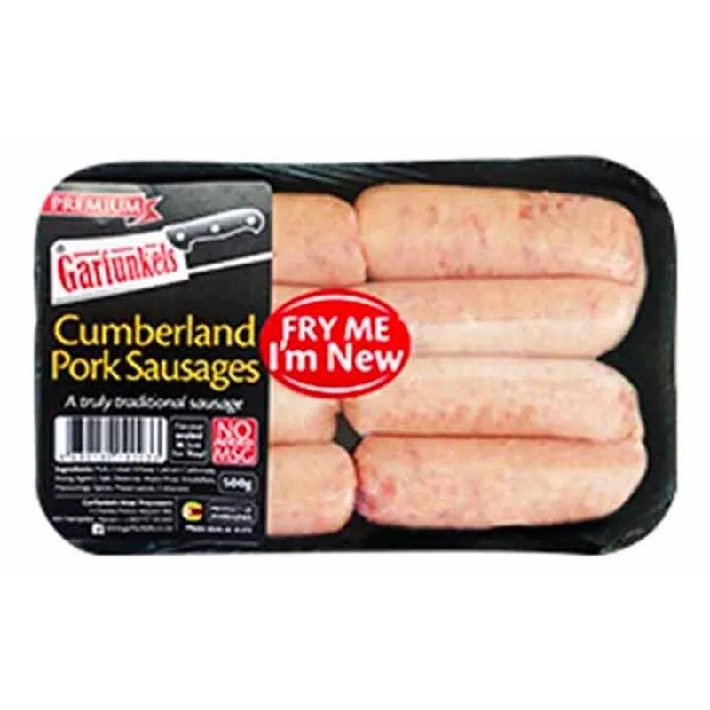 Garfunkels Cumberland pork sausages, 500 g