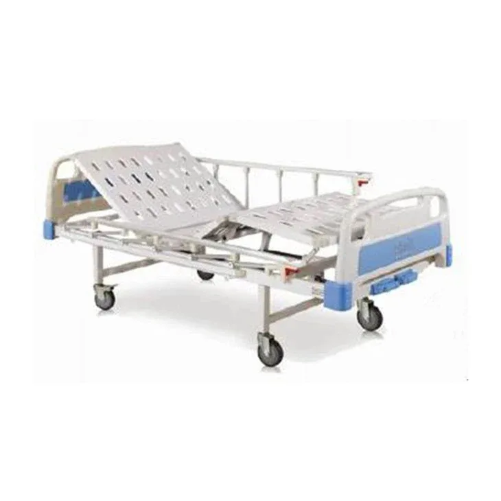 Two-crank hospital bed with mattress