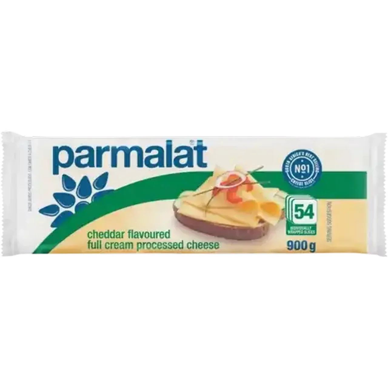 Parmalat cheddar flavoured cheese slices, 54 slices (900 g)