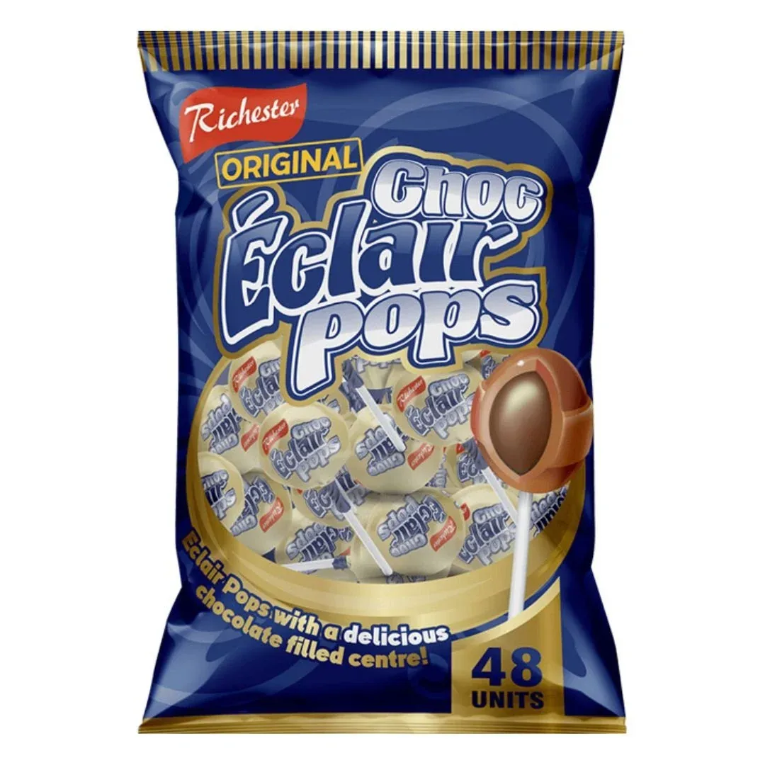 Richester Choc Eclair Pops, 48 lollipops