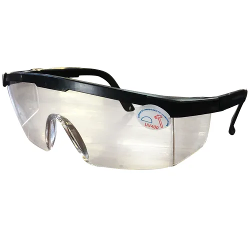 Clear wrap-around safety spectacles