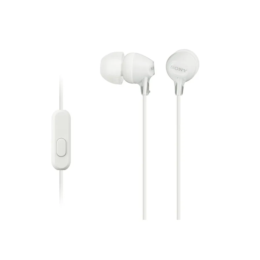 Sony MDR-EX15AP in-ear earphones with mic, white