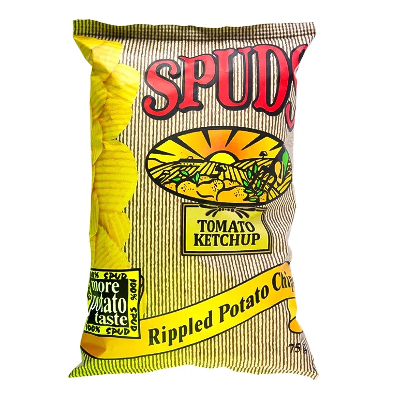 Spuds rippled potato chips, 75 g