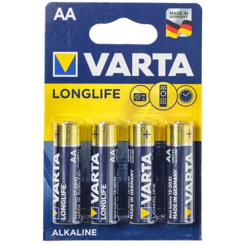 Varta Longlife AA alkaline batteries, pack of 4