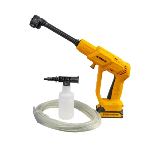 Worksite 21 V cordless pressure washer with 2 batteries