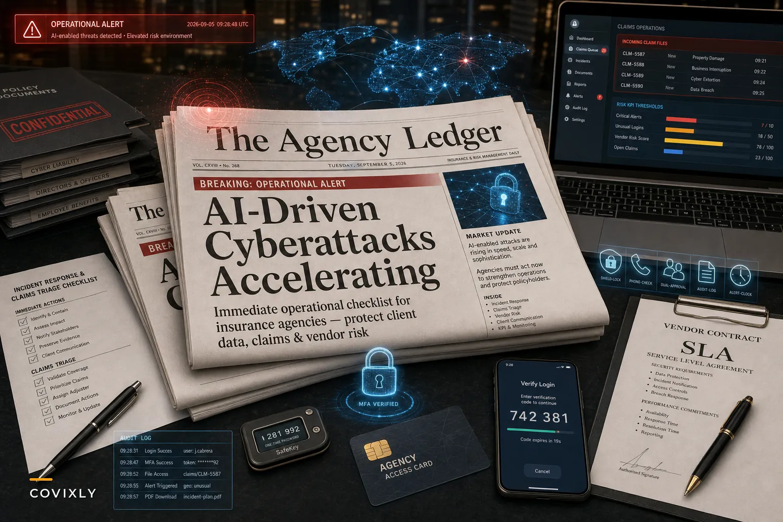 AI-Driven Cyberattacks Are Accelerating — Immediate Operational Checklist for Insurance Agencies to Protect Client Data, Claims and Vendor Risk