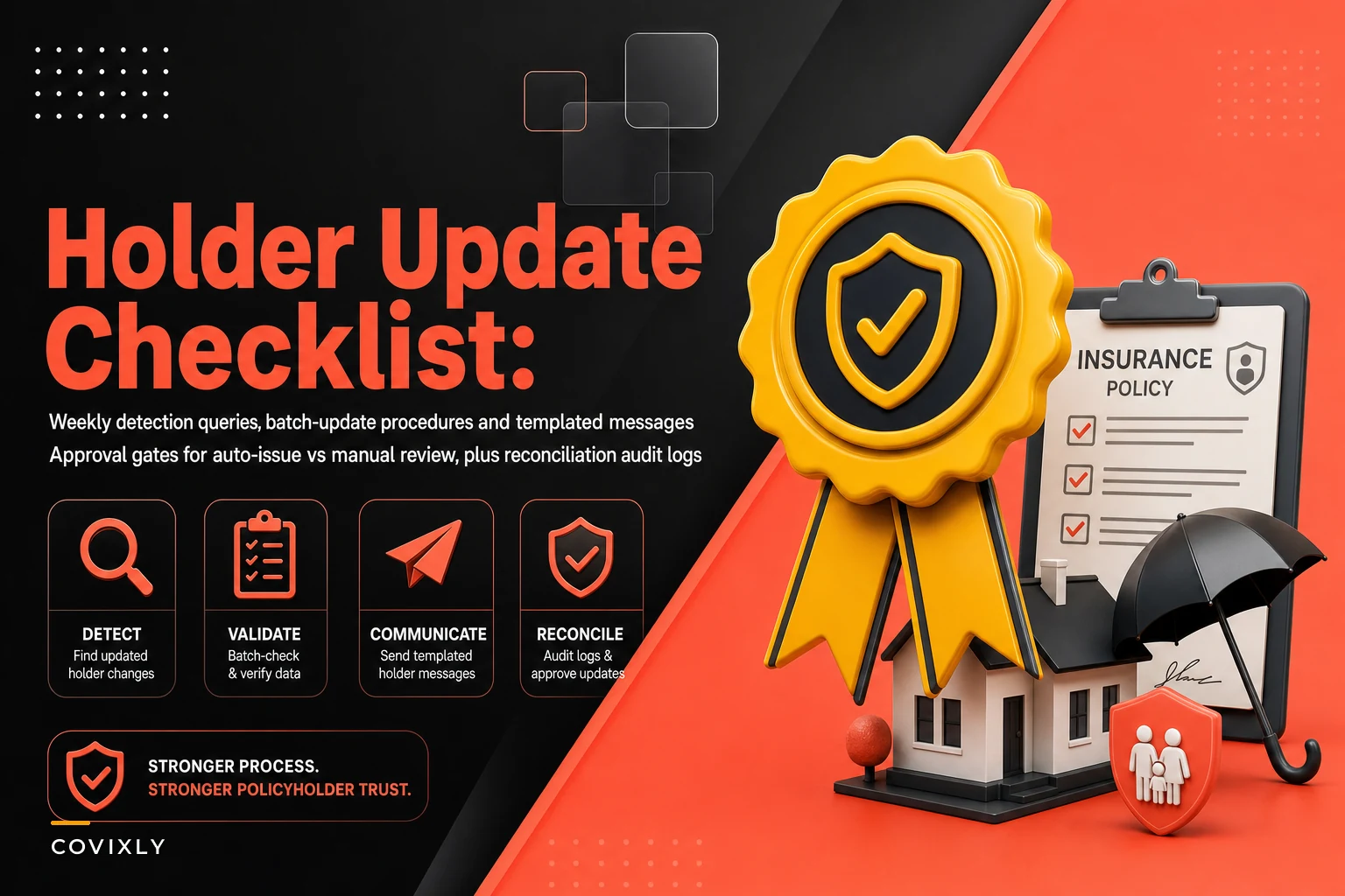 Certificate-holder update checklist for insurance agencies