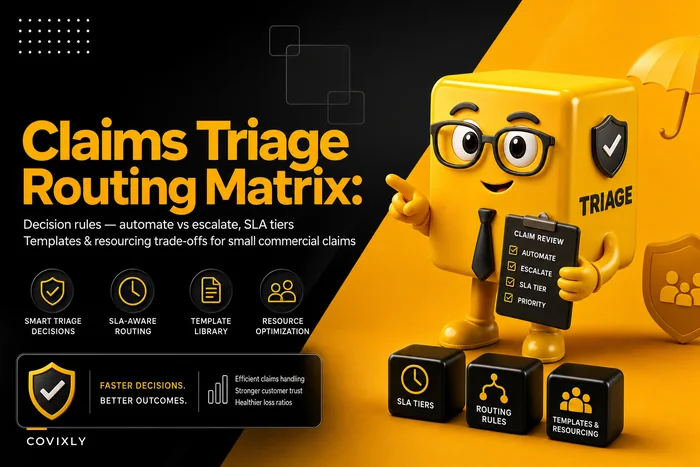 Claims triage matrix for high-volume small commercial claims: routing rules and SLA tiers