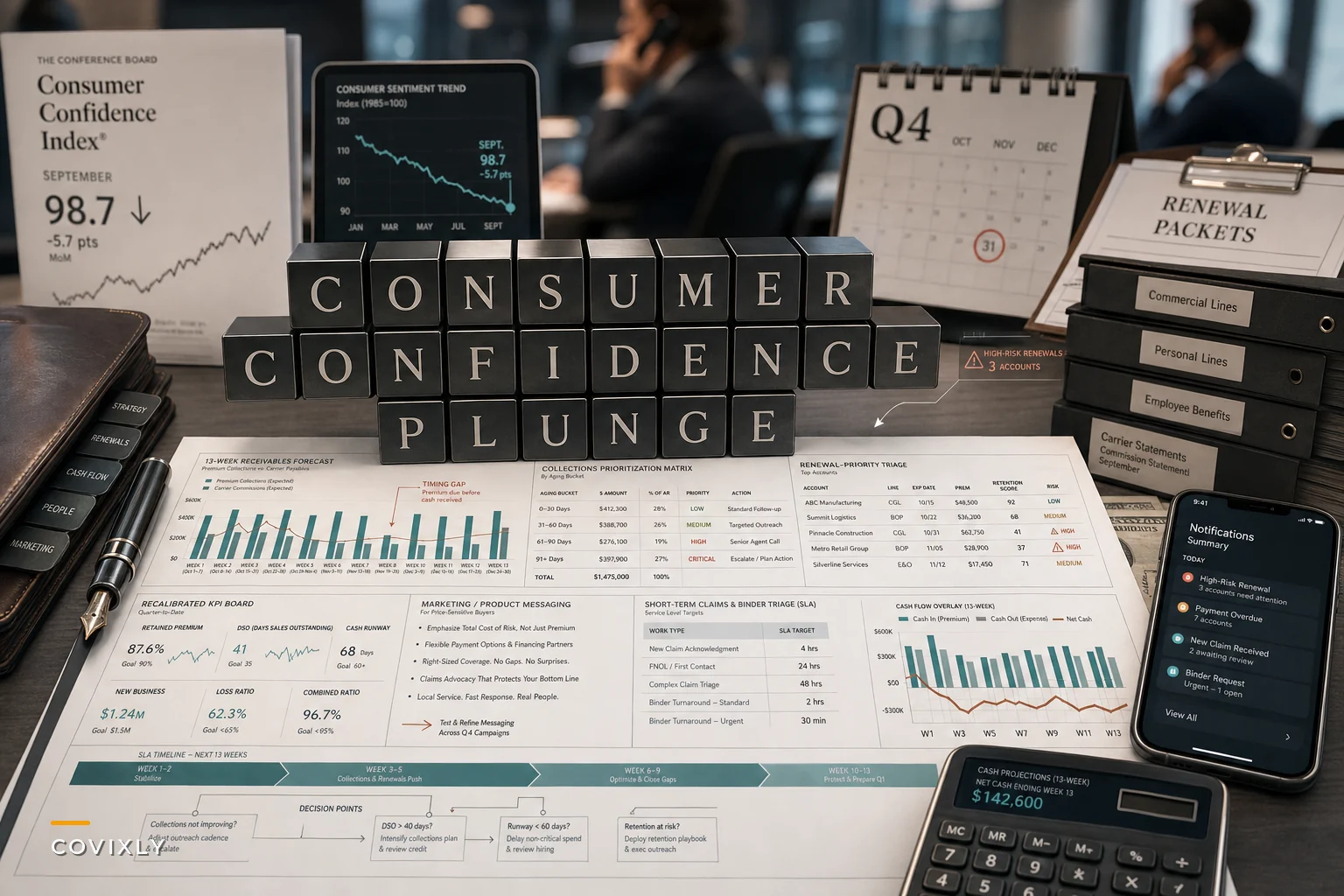 Consumer Confidence Plunge: 7 Immediate Agency Ops Moves to Protect Renewals, Cash Flow and Claims