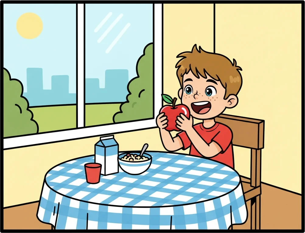 ג׳ון מצחצח שיניים — איור לעמוד 7