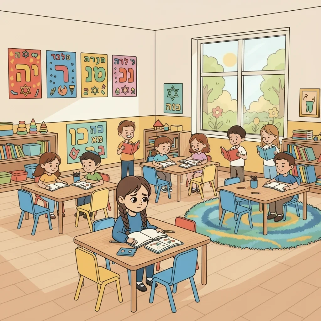 רות לומדת לקרוא — איור לעמוד 1