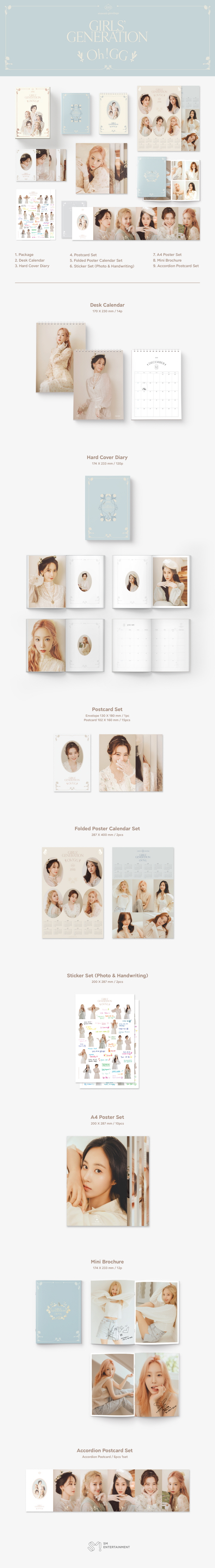 GIRLS’GENERATION – 2022 Oh! GG SEASONS GREETINGS  and  PHOTOCARD Set