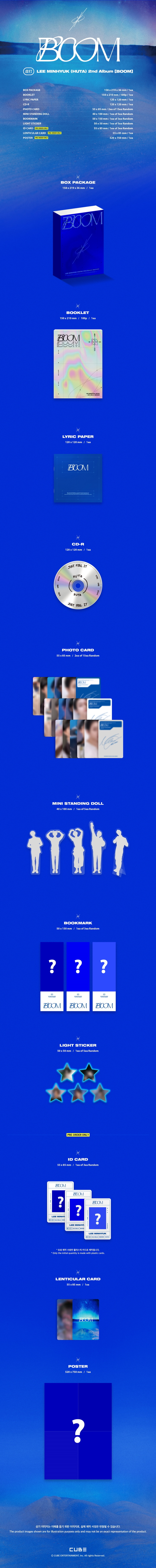 LEE MIN HYUK HUTA Vol2 BOOM and Poster