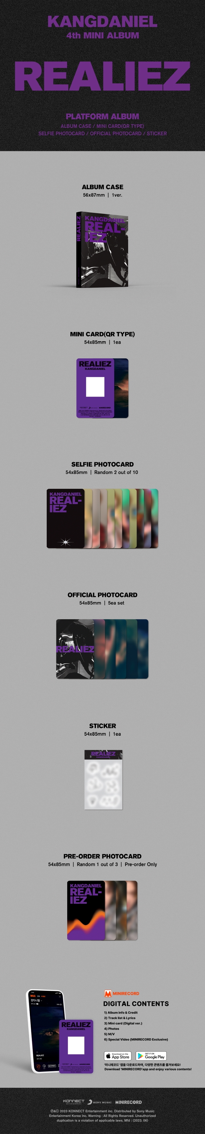 KANGDANIEL  4th Mini Album REALIEZ Platform Album Ver