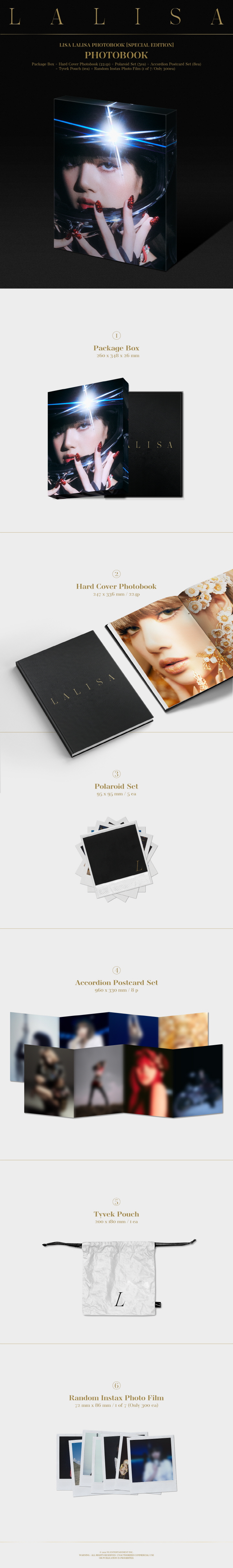  YG SELECT} LISA  LALISA PHOTOBOOK  SPECIAL EDITION   and  YG GIFT