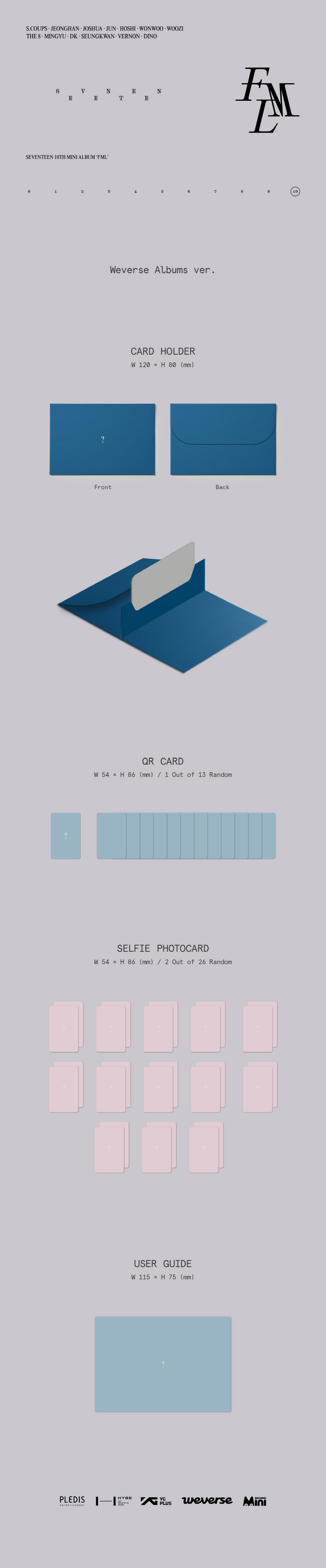 SEVENTEEN  10th Mini Album FML SET  and    with weverse shop gift