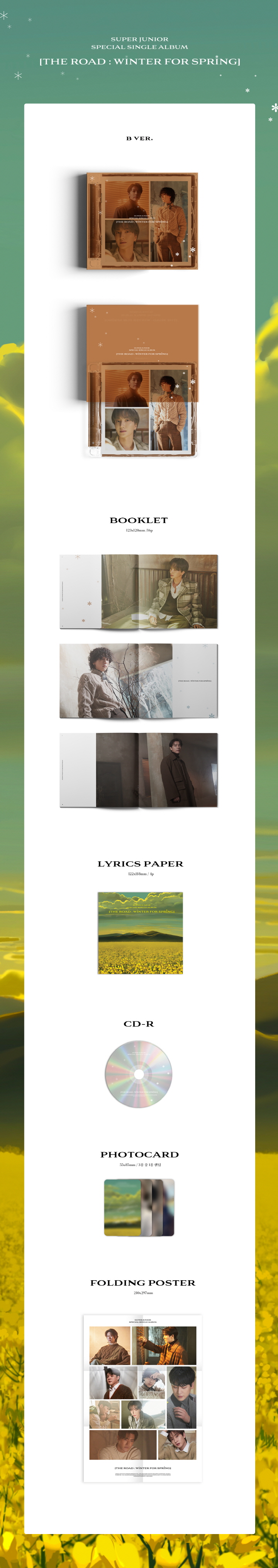 SUPER JUNIOR  The Road   Winter for Spring Limited Edition  B ver 