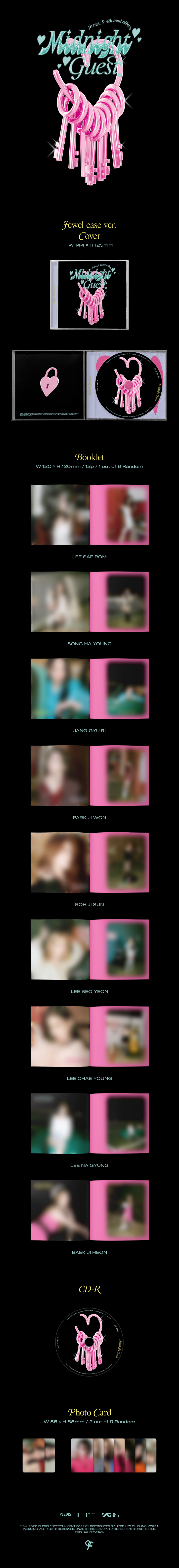 fromis_9 4th Mini Midnight Guest Jewel case ver Random