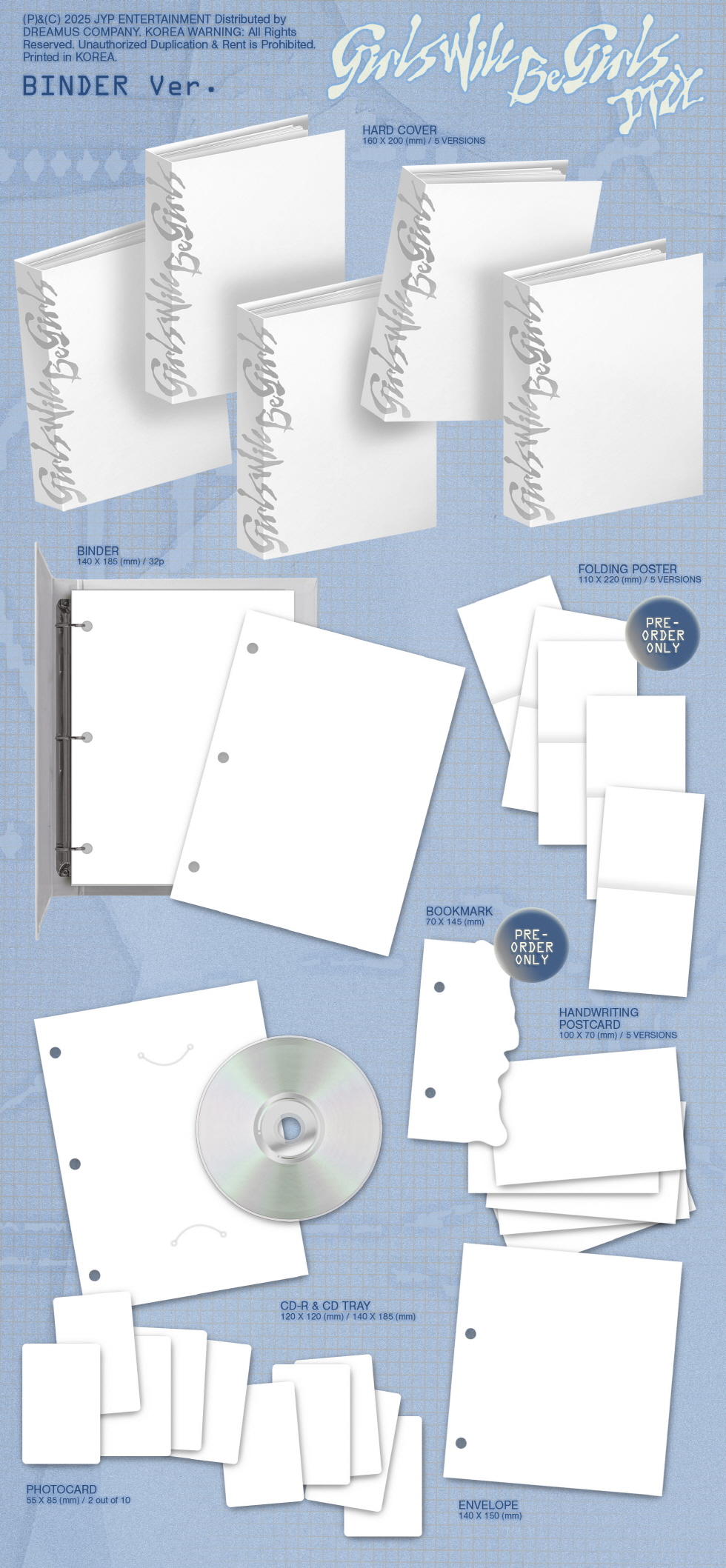 ITZY Girls Will Be Girls Binder Ver 5types Random Ver
