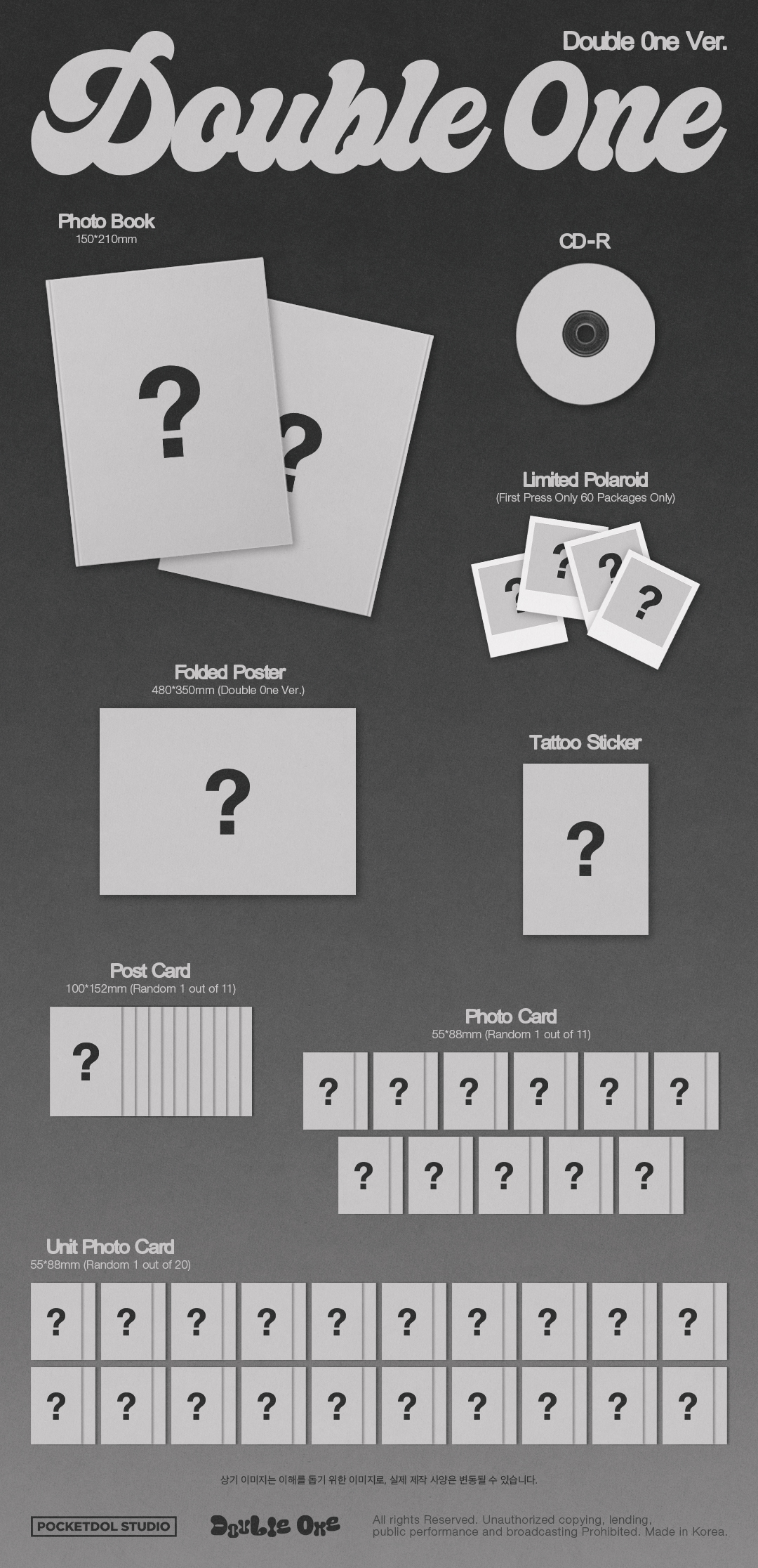 Double 0ne 1st Mini Album Xpert Double 0ne Ver