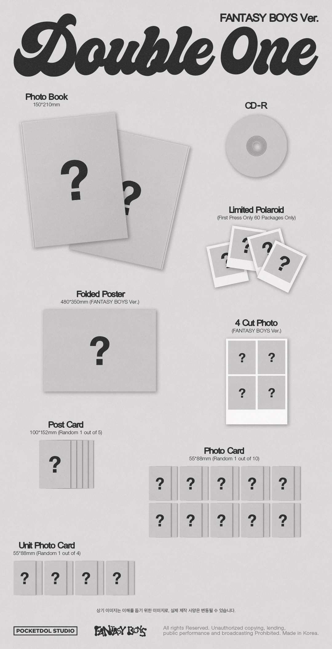 Double 0ne 1st Mini Album Xpert FANTASY BOYS ver