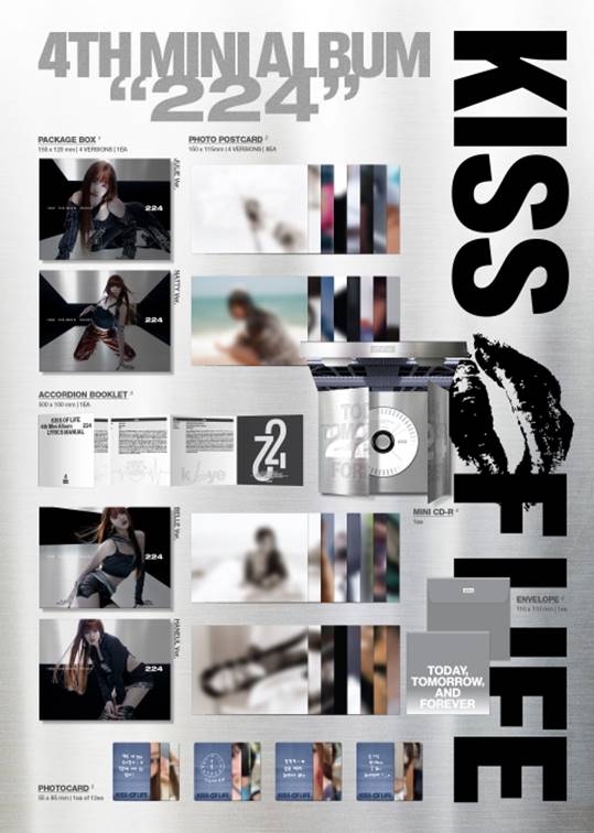 KISS OF LIFE 4TH MINI ALBUM 224 Digipack Ver 4types Random Ver