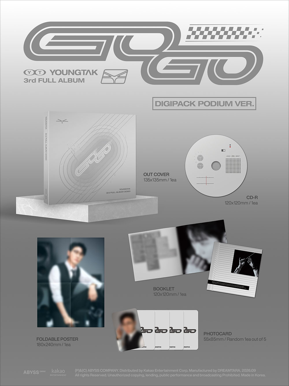 YOUNGTAK  3RD ALBUM GOGO DIGIPACK VER PODIUM VER