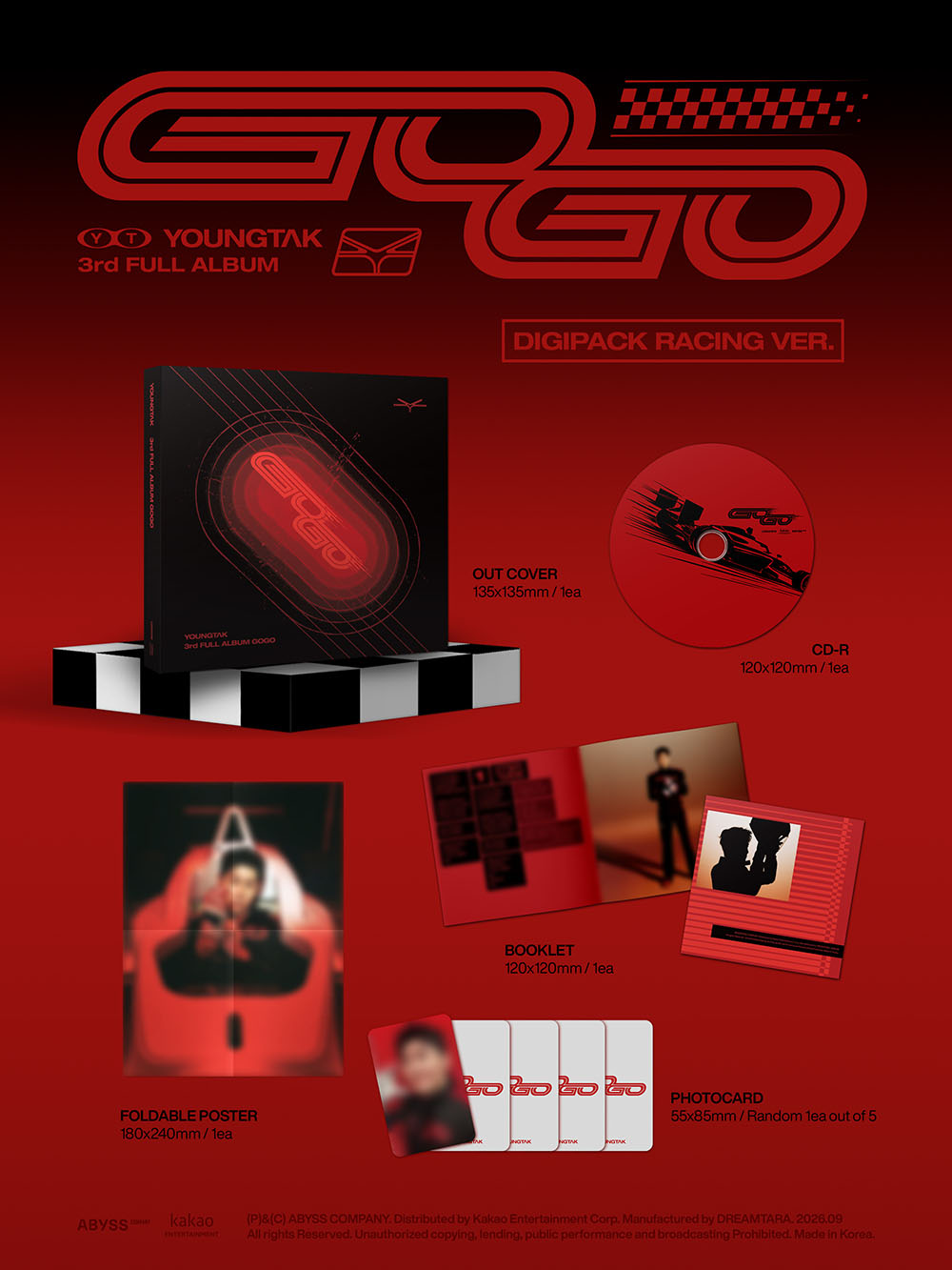 YOUNGTAK  3RD ALBUM GOGO DIGIPACK VER RACING VER