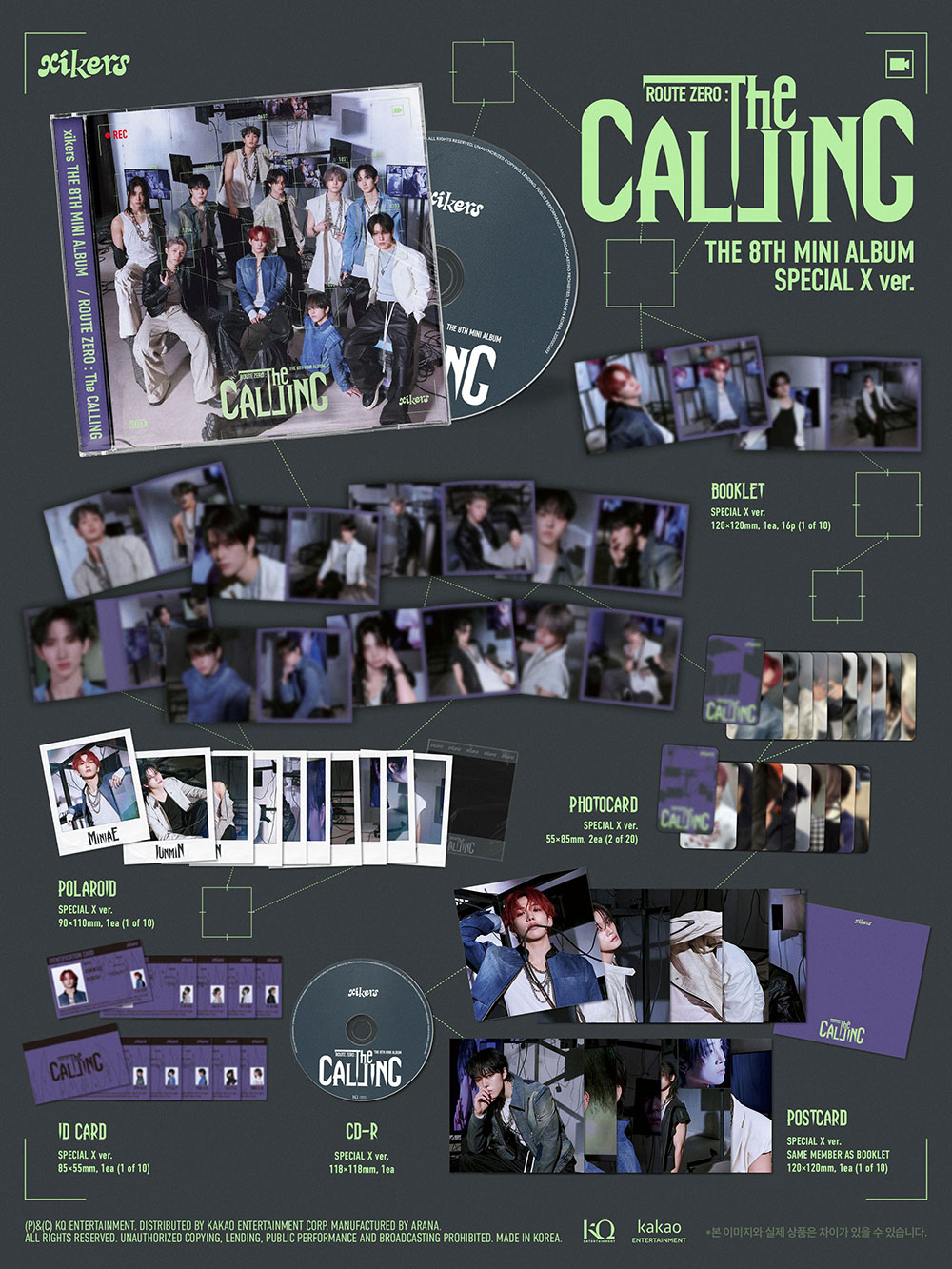 XIKERS  8TH MINI ALBUM ROUTE ZERO  The CALLING SPECIAL X ver