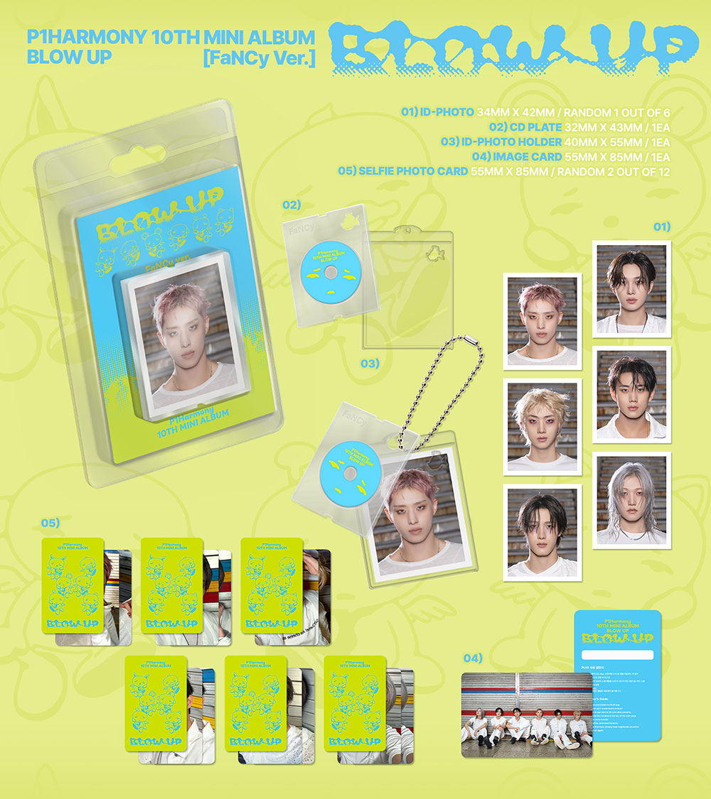 P1Harmony  10th Mini Album BLOW UP FaNCy Ver KEEHO/ THEO/ JIUNG /INTAK /SOUL/ JONGSEOB Ver 6types Random Ver