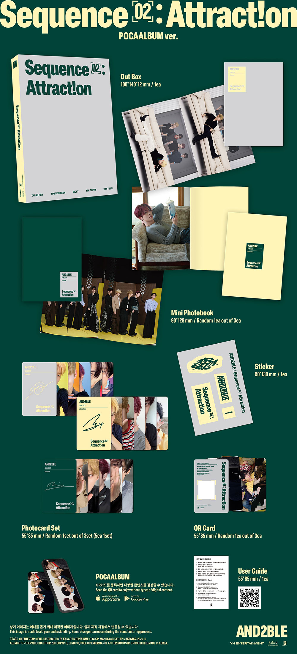 AND2BLE  2nd Mini Album Sequence 02 Attraction POCAALBUM ver