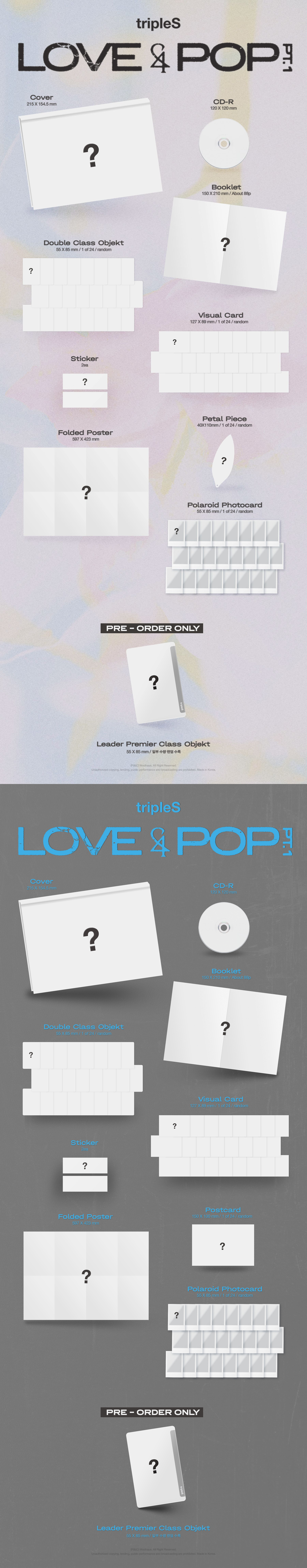 tripleS  <LOVE&POP> pt1 A VER / B VER 2types Random Ver