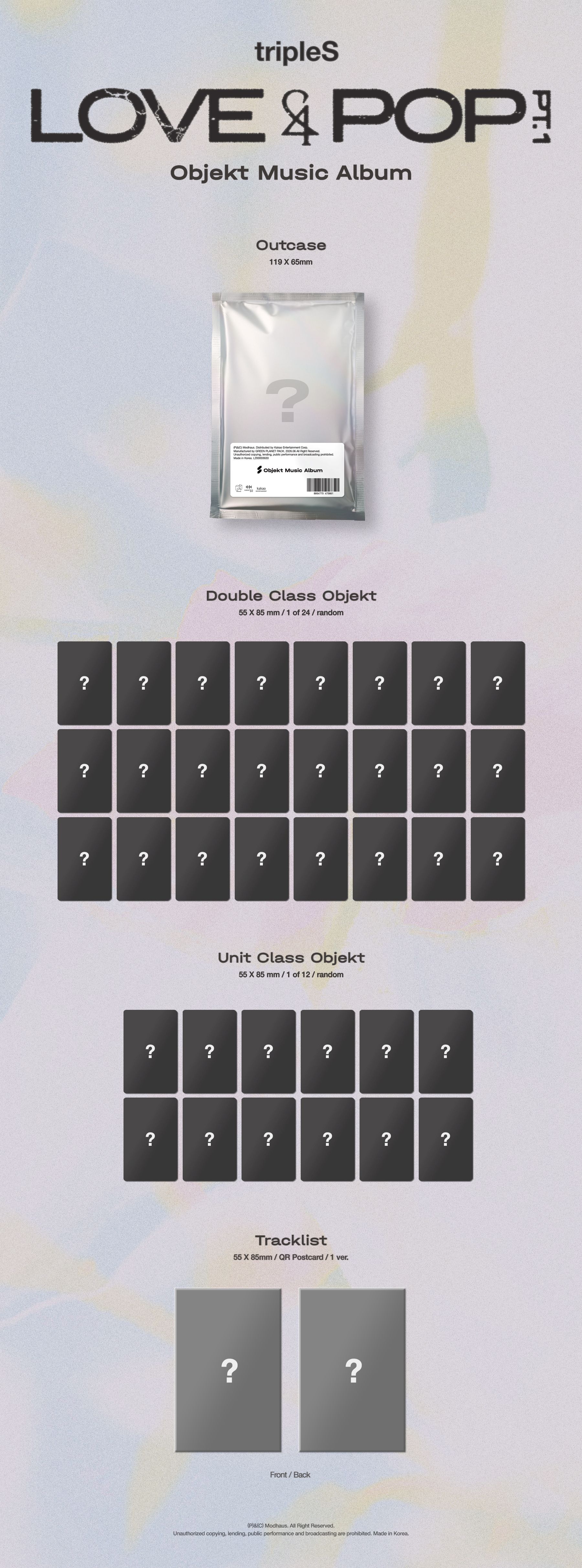 tripleS  <LOVE&POP> pt1 Objekt Music Album